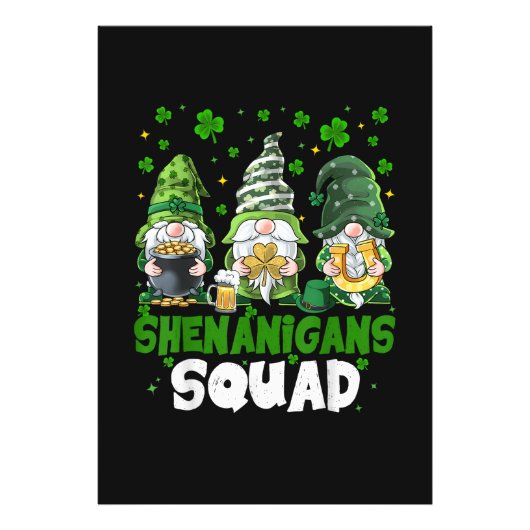 St. Patrick's Day Kabouters Schelmenstreken Squad Foto Afdruk (Voorkant)