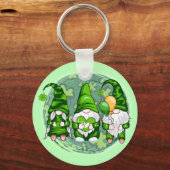 St. Patrick's Day Kabouters Shamrock Kabouters-549 Sleutelhanger (Voorkant)