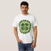 St Patricks Day Kanji Shamrocks Distress T-shirt (Voorkant volledig)