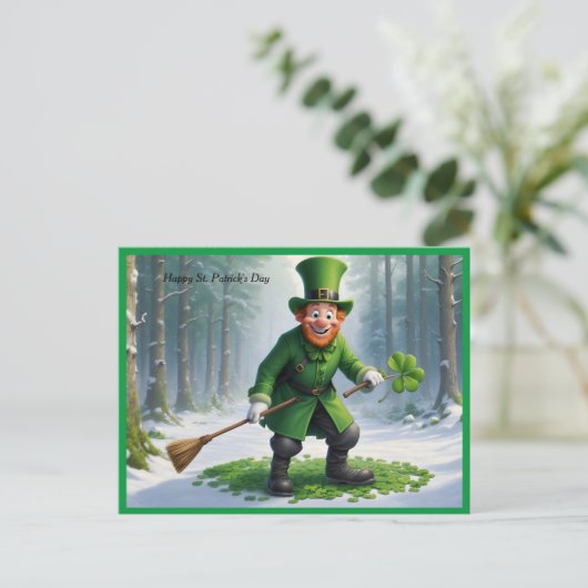 St. Patrick's Day Karakter Briefkaart (Staand voorkant)