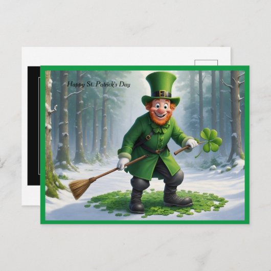 St. Patrick's Day Karakter Briefkaart (Voorkant / Achterkant)