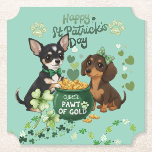 St. Patrick's Day Kartonnen Onderzetters (Voorkant)