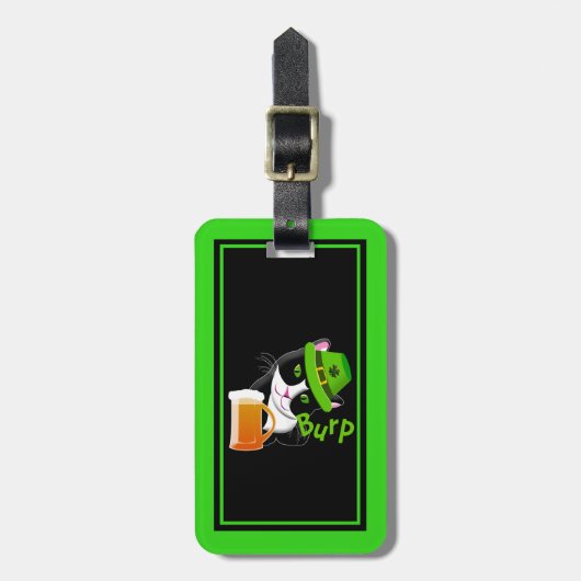 St. Patrick's Day Kat Bagagelabel (Voorkant verticaal)