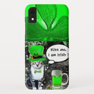 ST. PATRICK'S DAY KAT MET GROENE IERSE BIER iPhone XR HOESJE