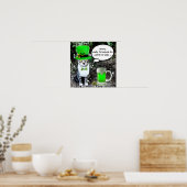 ST. PATRICK'S DAY KAT MET GROENE IERSE BIER POSTER (Keuken)
