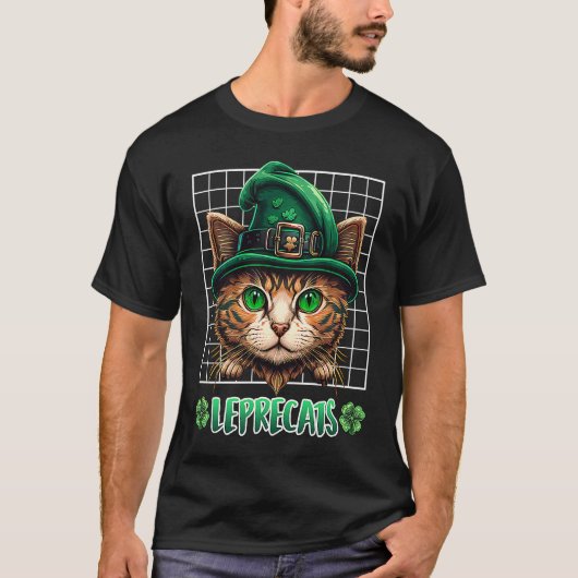 St. Patrick's Day katten kabouterkatten kittens T-shirt (Voorkant)
