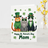 St. Patricks Day Katten Moeder Kaart (Gele Bloem)