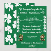 St. Patrick's Day Kattenfeestje Feestdagenkaart (Voorkant / Achterkant)