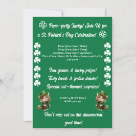 St. Patrick's Day Kattenfeestje Feestdagenkaart