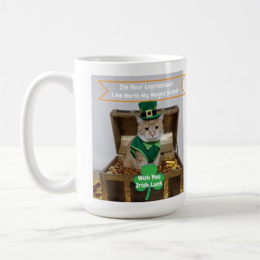 St. Patrick's Day kattenhumor Koffiemok (Links)