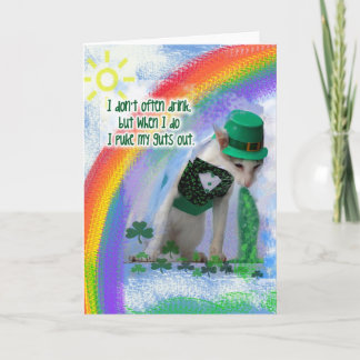 St Patrick's Day Kattenkots Kaart