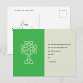 St. Patrick's Day Keltisch Kruis | St. Patrick cit Feestdagenkaart (Voorkant / Achterkant)