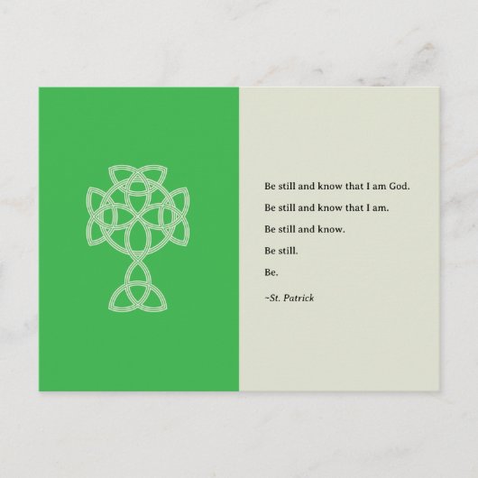 St. Patrick's Day Keltisch Kruis | St. Patrick cit Feestdagenkaart (Voorkant)