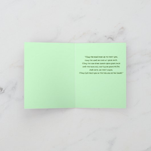 St. Patrick's Day Keltisch Kruiskaart Kaart (Binnen)