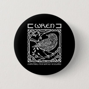 St Patricks Day Keltische knoop Zodiac Wren 10 jun Ronde Button 5,7 Cm