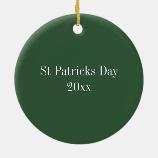 St Patricks Day Keramisch Ornament (Achterkant)