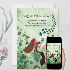 St. Patrick's Day kerstkaart met muziek