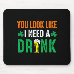 St. patrick's day kijk je uit alsof ik een biertje muismat