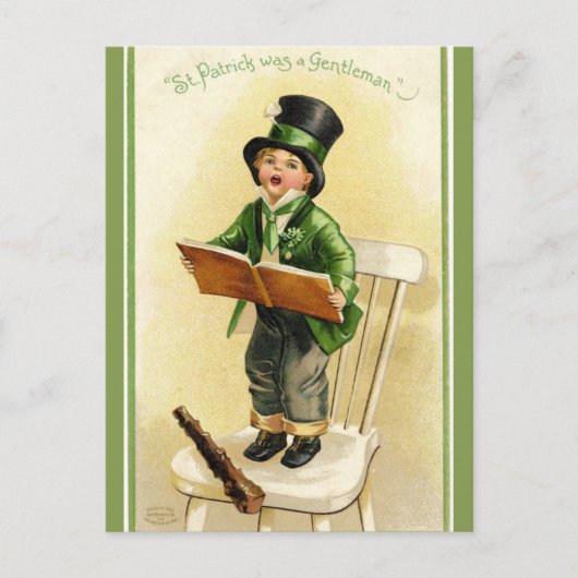  St Patrick's Day Kind Zingen Briefkaart (Voorkant)