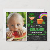 St. Patrick's Day Kinder Foto Birthday Uitnodiging (Voorkant)