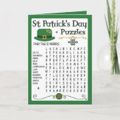 St Patrick's Day Kinder Puzzles Activity Kaart (Voorkant)