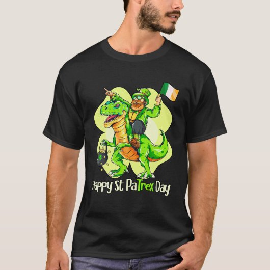 St Patricks Day Kinder Toddler Boys Leprechaun Rid T-shirt (Voorkant)