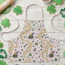 St. Patrick's Day Kinderen Roze Schort