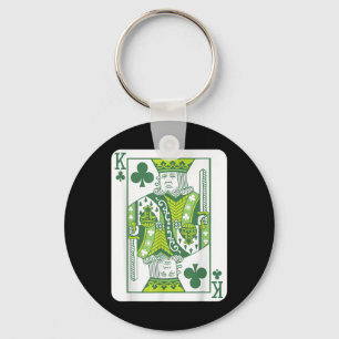 St. Patricks Day King of Clubs President Trump Sleutelhanger