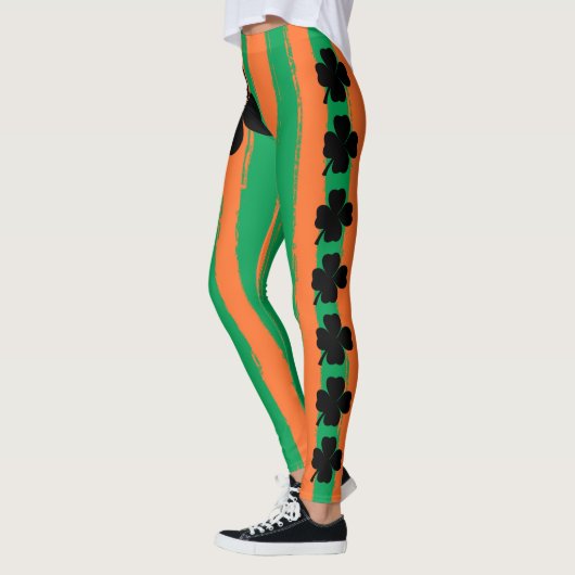 St. Patrick's Day Kiss Ik ben Ierse Shamrocks Leggings (Links)