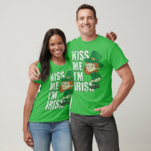 St Patrick's Day Kiss Ik ben Irish Leprechaun T-shirt (Unisex)