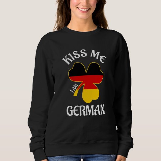 St Patricks Day Kiss Me Ich Bin Deutscher Saint Pa Trui (Voorkant)