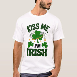 St. Patrick's Day Kiss Me Ik ben Iers Humorous T-shirt