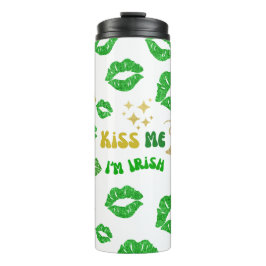 St Patricks Day Kiss me Ik ben Ierse Tumbler Thermosbeker