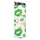 St Patricks Day Kiss me Ik ben Ierse Tumbler Thermosbeker (Geroteerd rechts)