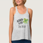 St. Patrick's Day Kiss Me I'm Irish beroemd gemaak Tanktop (Voorkant)