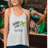 St. Patrick's Day Kiss Me I'm Irish beroemd gemaak Tanktop