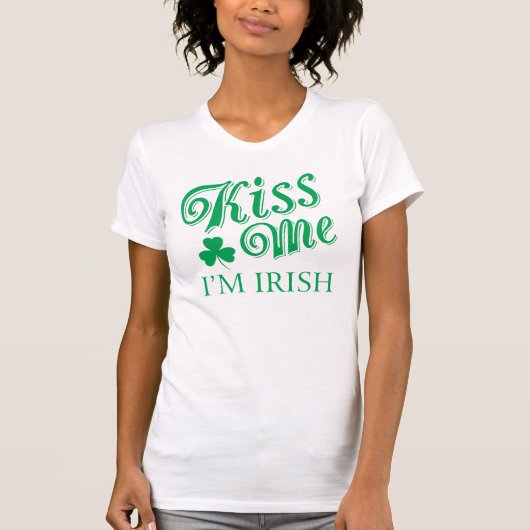 St. Patricks Day Kiss Me Vrouwen Shirt (Voorkant)