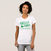 St. Patricks Day Kiss Me Vrouwen Shirt (Voorkant volledig)
