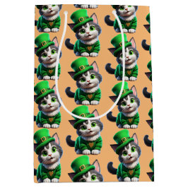 St. Patrick's Day Kitten Medium Cadeauzakje