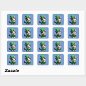 St. Patrick's Day Kitten Vierkante Sticker (Vel)