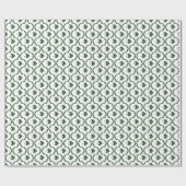 St. Patrick's Day Klassieke Groene Klaverrooster  Cadeaupapier (Vlak)