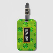 St. Patrick's Day-klaver 4 lijsten Populaire Colle Bagagelabel (Voorkant (verticaal))