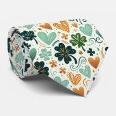 St. Patrick's Day Klaver Aangepaste Halsband Stropdas (Opgerold)