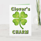 St. Patrick's Day Klaver Charme Kaart (Voorkant)