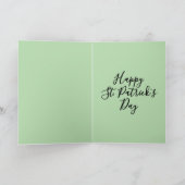St. Patrick's Day Klaver Charme Kaart (Binnen)