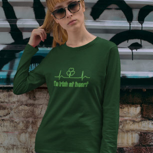 St. Patrick's Day Klaver EKG - Ik ben Iers van har T-shirt
