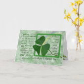 St. Patrick's Day klaver en regenboog Kaart (Gele Bloem)