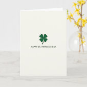 St. Patrick's Day Klaver Kunstkaart Kaart (Gele Bloem)
