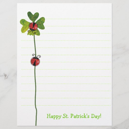 St. Patrick's Day Klaver & Lieveheersbeestjes Brie (Voorkant)