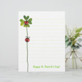 St. Patrick's Day Klaver & Lieveheersbeestjes Brie (Staand voorkant)